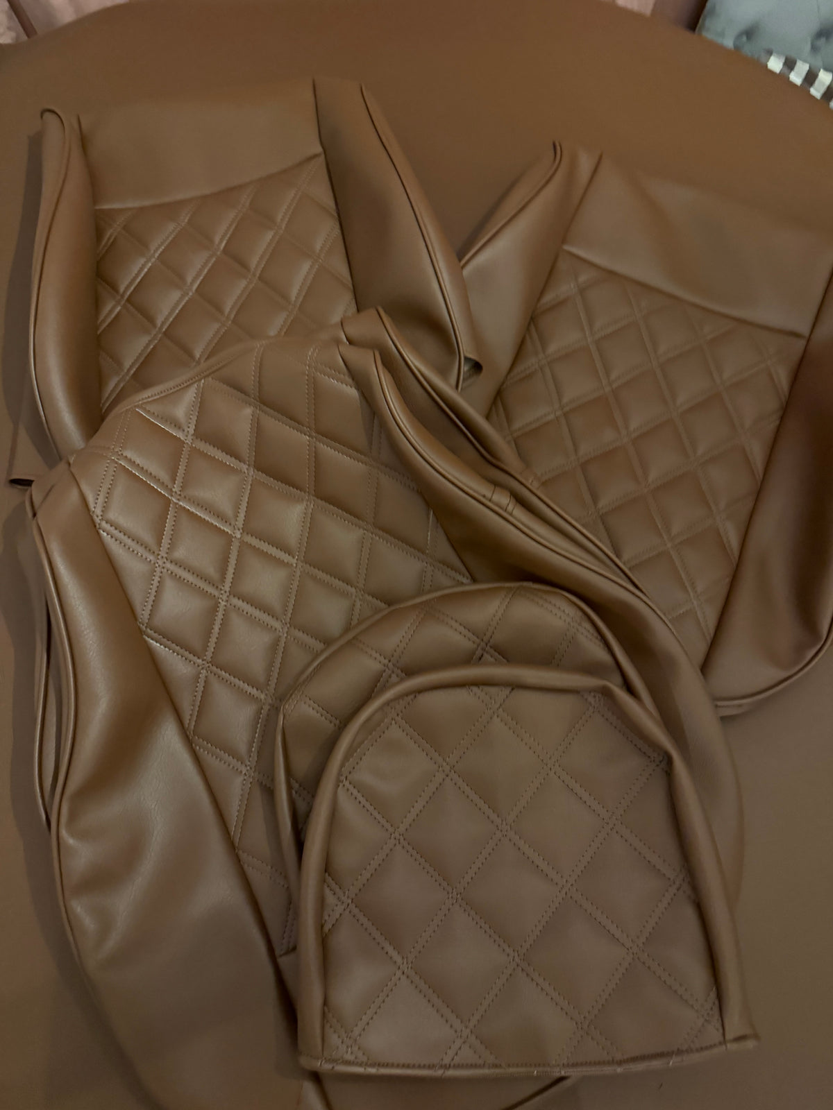 Vw T25 T3 Seat Covers Dark Tan